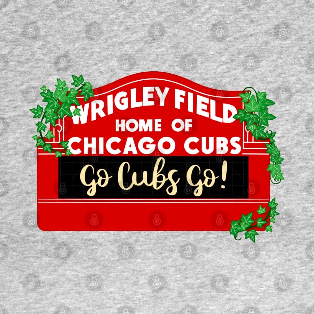 Chicago Wrigley Field Sign by HofDraws